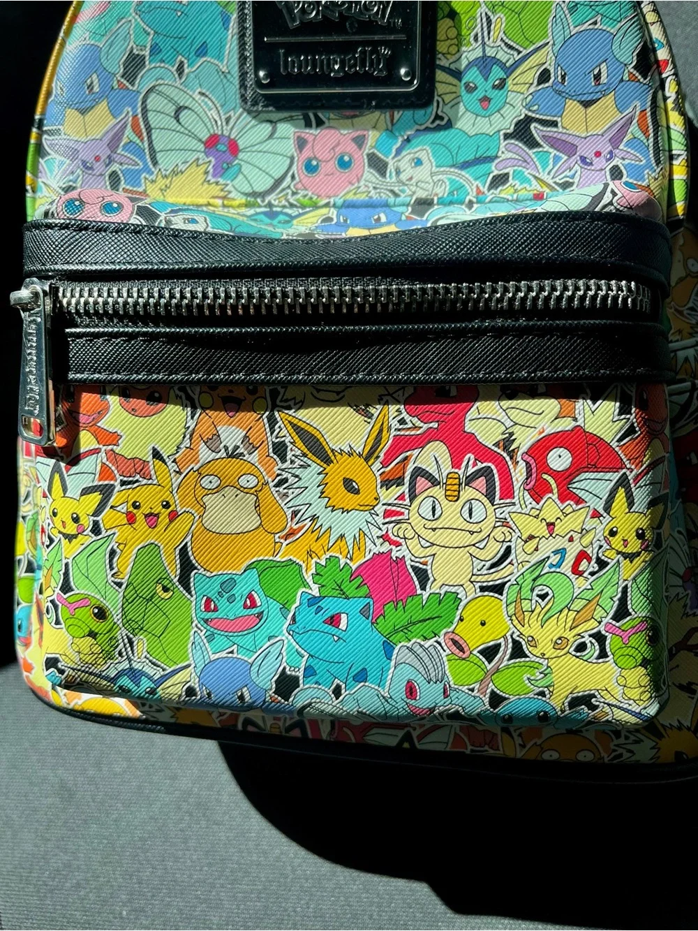 NWOT Loungefly Rainbow Ombre Pokemon Gen 1 Multicolor Mini Backpack Eeveelutions